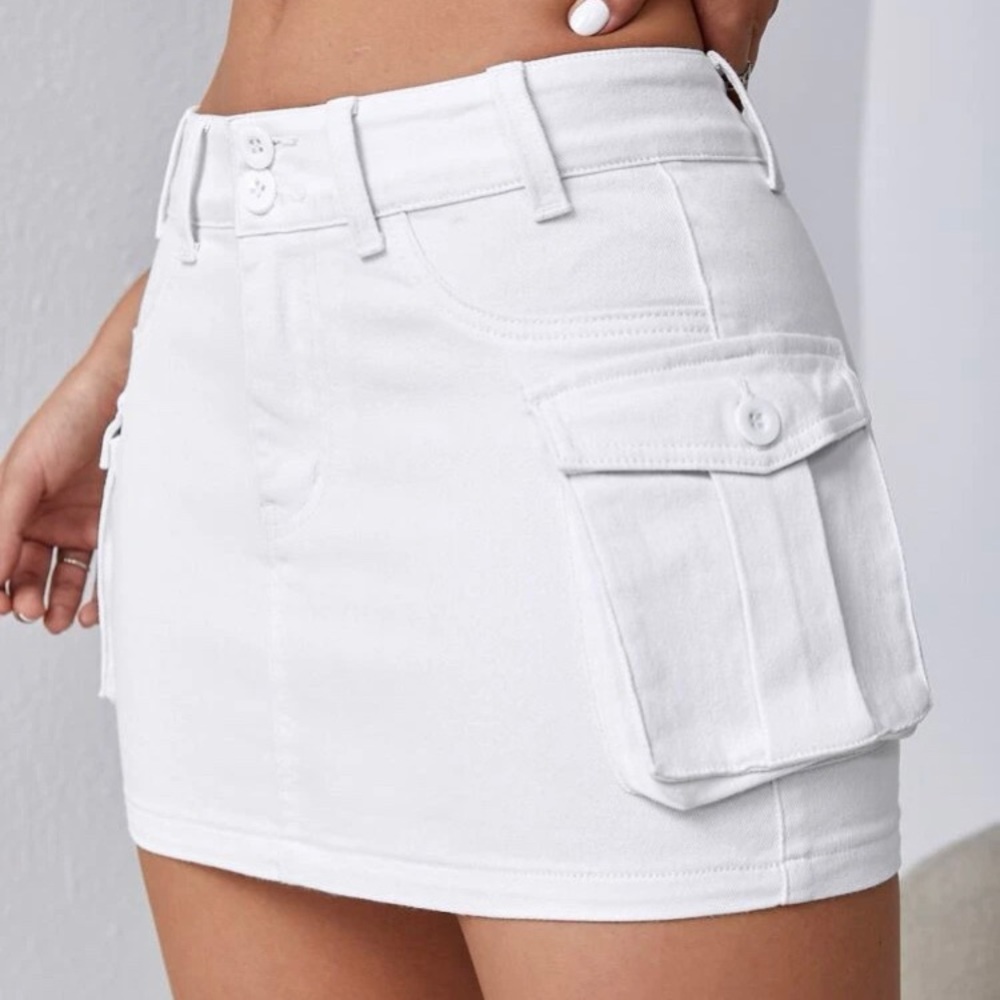 ICON Flap Pocket Denim Skirt